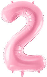 PartyDeco S. r. o 2. szám, fólia lufi, 86 cm, rózsaszín