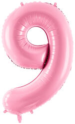 PartyDeco 9. szám, fólia lufi, 86 cm, rózsaszín