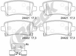 BRECK set placute frana, frana disc BRECK 24421 00 704 10 - automobilus