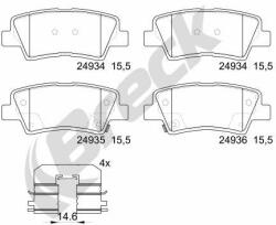 BRECK set placute frana, frana disc BRECK 24934 00 702 00 - automobilus
