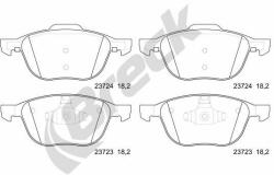 BRECK set placute frana, frana disc BRECK 23723 00 701 00