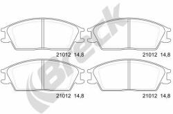 BRECK set placute frana, frana disc BRECK 21012 00 701 00 (21012 00 701 00)