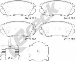 BRECK set placute frana, frana disc BRECK 24415 00 701 10 - automobilus