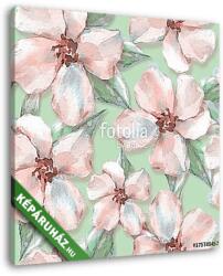Vászonkép: Premium Kollekció: Floral seamless pattern. Watercolor background with delicate flo(145x145 cm)