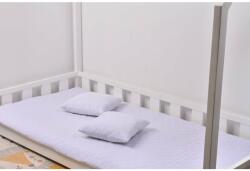Paturica fermecata Set cuvertura si 2 pernute minky Velvet alb 150x200 cm (C4078) Lenjerii de pat bebelusi‎, patura bebelusi