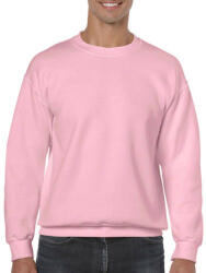 Gildan Uniszex Pulóver Hosszú ujjú Gildan Heavy Blend Adult Crewneck Sweat - L, Világos rózsaszín (pink)