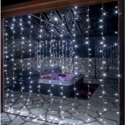 Voltronic LED fényfüggöny hideg fehér 3x3m (300 LED) távirányítóval (30101095)
