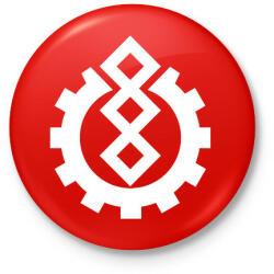 printfashion Szimbólum - Kitűző, hűtőmágnes - Piros (6035799)