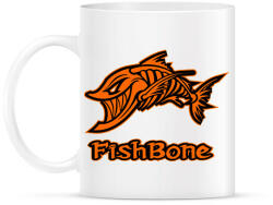 printfashion Fishbone 1 narancssárga - Bögre - Fehér (5976678)