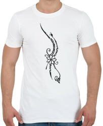 printfashion Maori hullám2 - Férfi póló - Fehér (6006159)