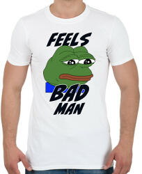 printfashion Feels bad man meme - Férfi póló - Fehér (5963565)