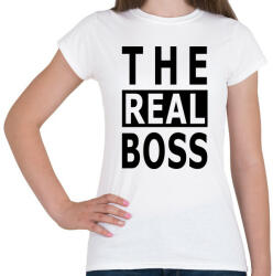 printfashion The Real Boss - Női póló - Fehér (1104811)