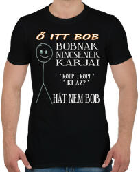 printfashion Bob - Férfi póló - Fekete (5974831)