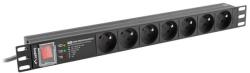 Lanberg 7 Plug 16A 2 m Switch (PDU-PRO-07E-0200-BK)