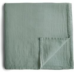 Mushie Muslin Swaddle Blanket Organic Cotton păturică de înfășat Roman Green 120cm x 120cm 1 buc Lenjerii de pat bebelusi‎, patura bebelusi