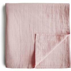 Mushie Muslin Swaddle Blanket Organic Cotton păturică de înfășat Rose Vanilla 120cm x 120cm 1 buc Lenjerii de pat bebelusi‎, patura bebelusi