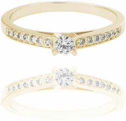 Moon Diamonds Gyémánt Köves Sárga Arany Eljegyzési Gyűrű (50-01036-1250F)