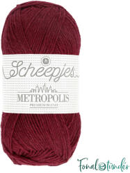 Scheepjes Metropolis 057 Milan - sötét vörös gyapjú fonal