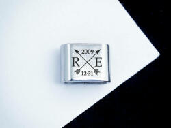 R. M. ékszer Egyetlen egyedi MoMents acél medál (16169RM)