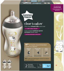 Tommee Tippee Closer to Nature 2x340 ml Ollie bagoly