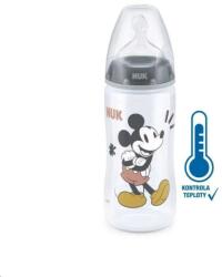 Nuk Baba tanuló itatópohár NUK Disney Mickey hőmérséklet jelzővel 300 ml szürke