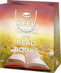 Cardex Keep Calm and Read Books felirattal ellátott nagy méretű ajándéktáska 27x14x33cm (28038) - jatekshop