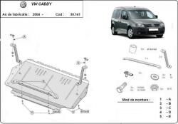 Scut Protection VW Caddy, 2003-2012 - Acél Motorvédő lemez