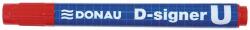 DONAU Permanent marker, varf rotund 2-4mm, corp plastic, DONAU D-Signer U - rosu (DN-7371001-04PL)