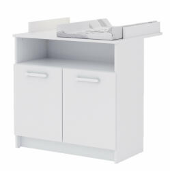  Baby Shop Basic 2 ajtós komód toldalékkal - bordázott fehér