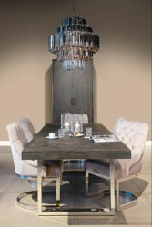  BLACKBONE exkluzív étkezőasztal -arany/ezüst - 180/220cm (RIC-7412)