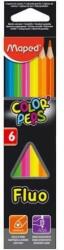 Maped Color'Peps Fluo neon háromszögletű 6db-os színes ceruza készlet
