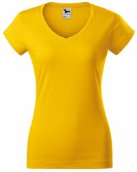 MALFINI Női póló Fit V-neck - Sárga | 2XL (1620417)