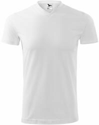 MALFINI Tricou Heavy V-neck - Albă | 4XL (1110019)