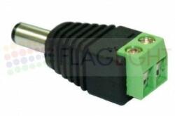  DC Конектор Лента - Адаптор 5.5x2.1mm, винтова клема, мъжки (1220)