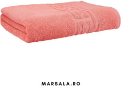 Plush Prosop Bumbac 130 70 cm pentru baie, roz pudra , bordura cu model grecesc (plush13070500rozpudra) Prosop