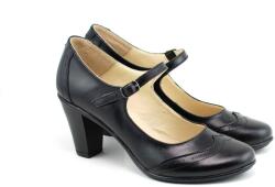 Rovi Design Oferta marimea 35, 36, 39 Pantofi dama, eleganti , din piele naturala cu toc de 7 cm - LP104NBOX