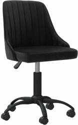 vidaXL Scaun de bucătărie pivotant, negru, catifea (330751)