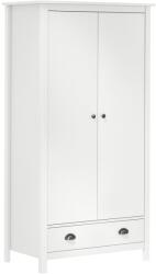 vidaXL Șifonier cu 2 uși Hill, alb, 89x50x170 cm, lemn masiv de pin (288948)