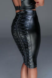 Noir Handmade F152 Powerwetlook Pencil Skirt with Long Zipper XL