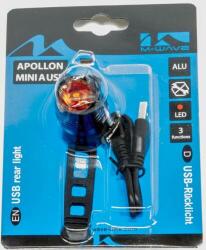 M-Wave Apollon Mini A USB-ről tölthető hátsó lámpa nyeregcsőre, 1 LED