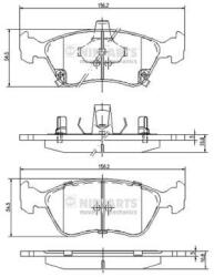 NIPPARTS set placute frana, frana disc NIPPARTS J3602080 (J3602080)