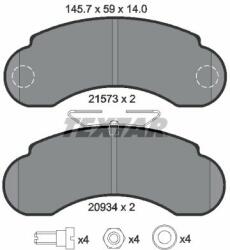 TEXTAR set placute frana, frana disc TEXTAR 2157302 (2157302)