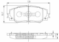 NIPPARTS set placute frana, frana disc NIPPARTS J3602120