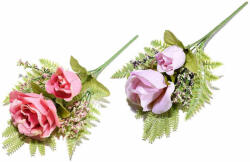 Decorer Set 2 flori artificiale Trandafiri si Feriga 35 cm (A56.37.30) - decorer