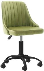 vidaXL Scaun de bucătărie pivotant, verde deschis, catifea (330748)