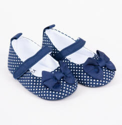  Yo! Bébi Kocsicipő 3-9 hó kék pöttyös masnival