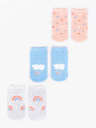  Yo! Baby pamut zokni 3db-os 6-9 hó - szívecske/szivárvány/felhő