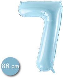PartyDeco S. r. o 7. szám, fólia lufi, 86 cm, világos kék