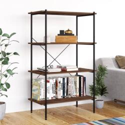 vidaXL Unitate de rafturi 4 niveluri, negru/lemn închis, 80x40x130 cm (336345) Biblioteca