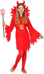 Widmann Costum rosu diavolita copii halloween - 5 - 7 ani / 128 cm Costum bal mascat copii